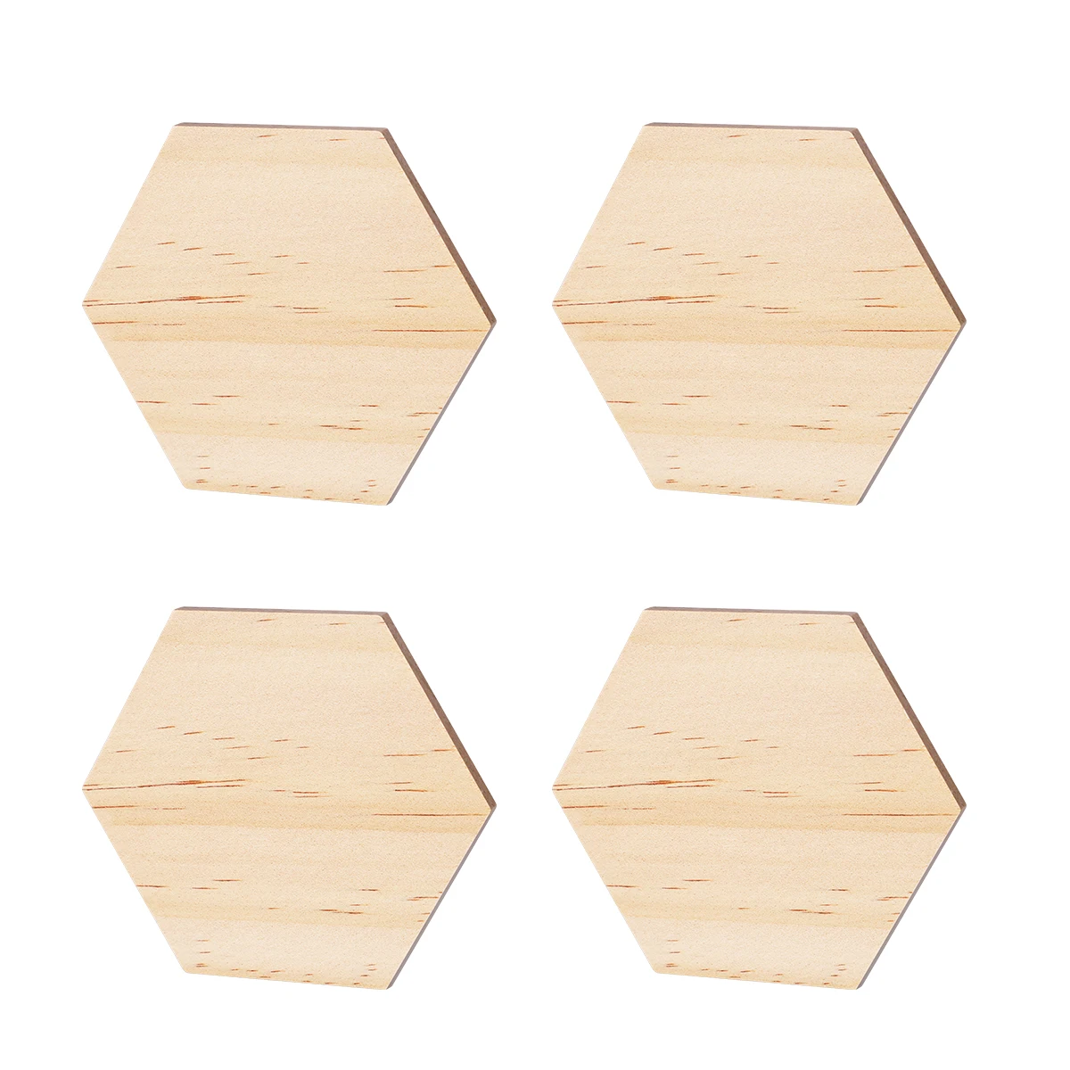 

Hexagon Decorative Slices Natural Wood Smooth Finish DIY Craft Supplies Sewing Tools Wooden Discs Holiday Decorations