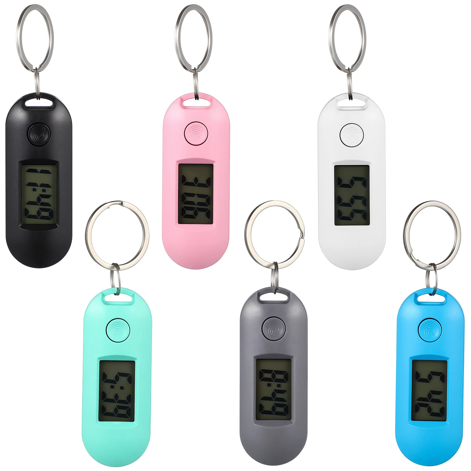 6 Pcs Digital Watch Men Electronic Watches Small Plastic Kids Women's Backpack Keychains for