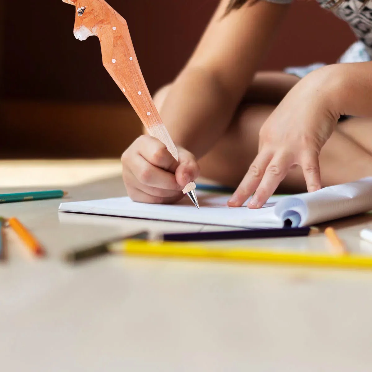 

Pen with Animal Carving Design Fine Workmanship Smooth Writing Suitable for All Ages As Unique Gifts Carving Wooden Pens