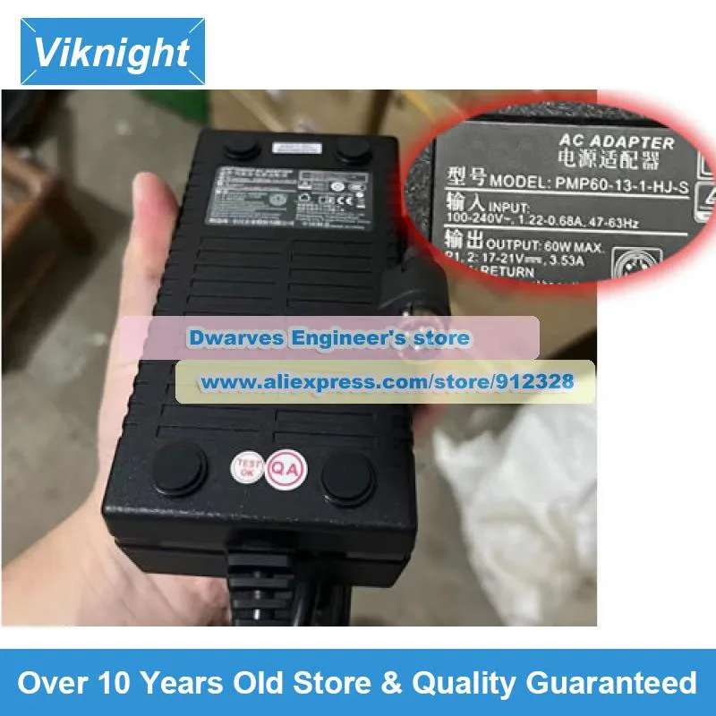

Genuine 17V-21V 3.53A 60W AC Adapter PMP60-13-1-HJ-S 9NA0602210 Charger For PHILIPS C271P4 C240P4 Medical Digital Displays 4-Pin