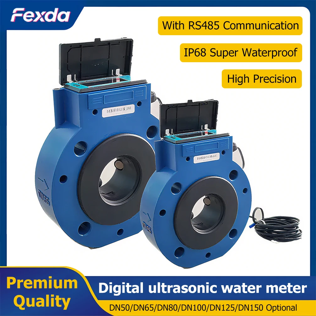 

Digital Ultrasonic Water Meter RS485 Output Flowmeter Battery Powered Flange Clamping Agricultural Irrigation Remote Water Meter