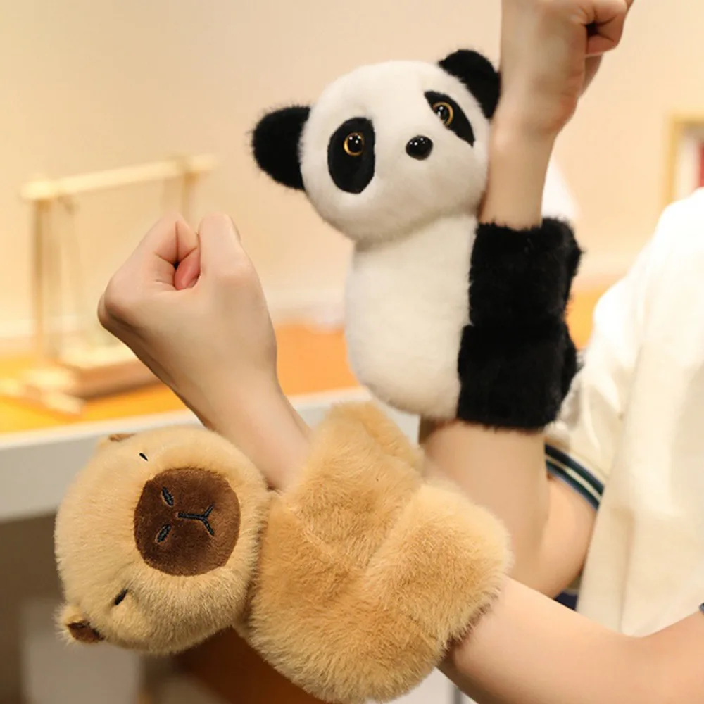 

Браслет на запястье с изображением панды, обезьяны, енота, капибары, браслет, имитация мультяшной куклы-гризунов, браслет на Рождество