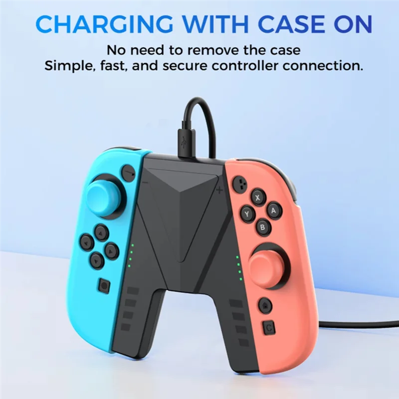 For Nintendo Switch 2 Charging Grip Play While Charging Case-Friendly With Charging Indicator And Overcharge Protection