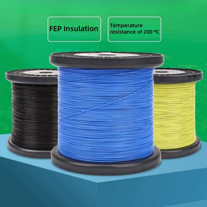 10 UL10064 FEP Wire 26/28/30/32/34/36/40AWG PTFE Plastic Ultra Fine Micro Litz Wires Solder High Conductivity Copper Cable