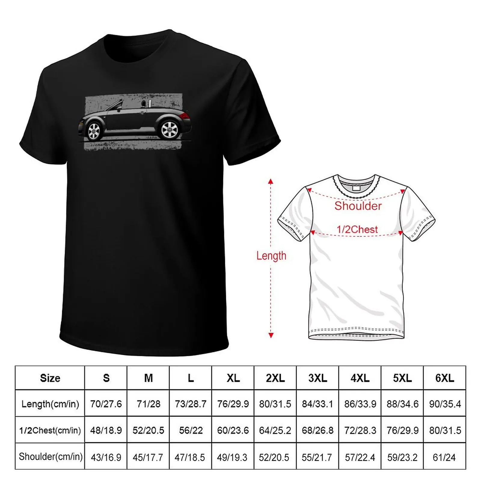 My hand drawing of the German roadster (transparent) T-Shirt plus size clothes oversized mens vintage t shirts