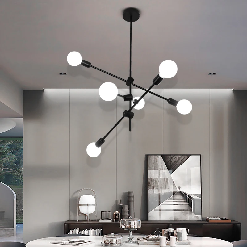 

Sputnik chandelier lighting fixtures Home LED modern metal ceiling lamp Nordic postmodern hanging Lamp lustre