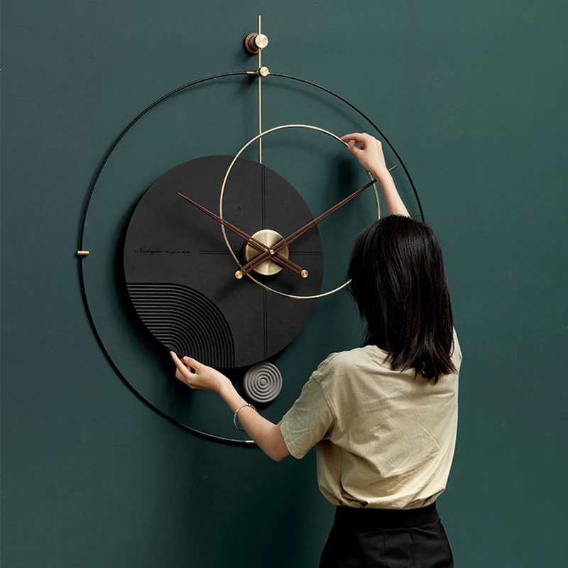 NONE Moderne badezimmer uhr küche vintage retro hogar y decora cion wand wohnzimmer wanduhr großer mechanismus nordic dekor wwh30xp
