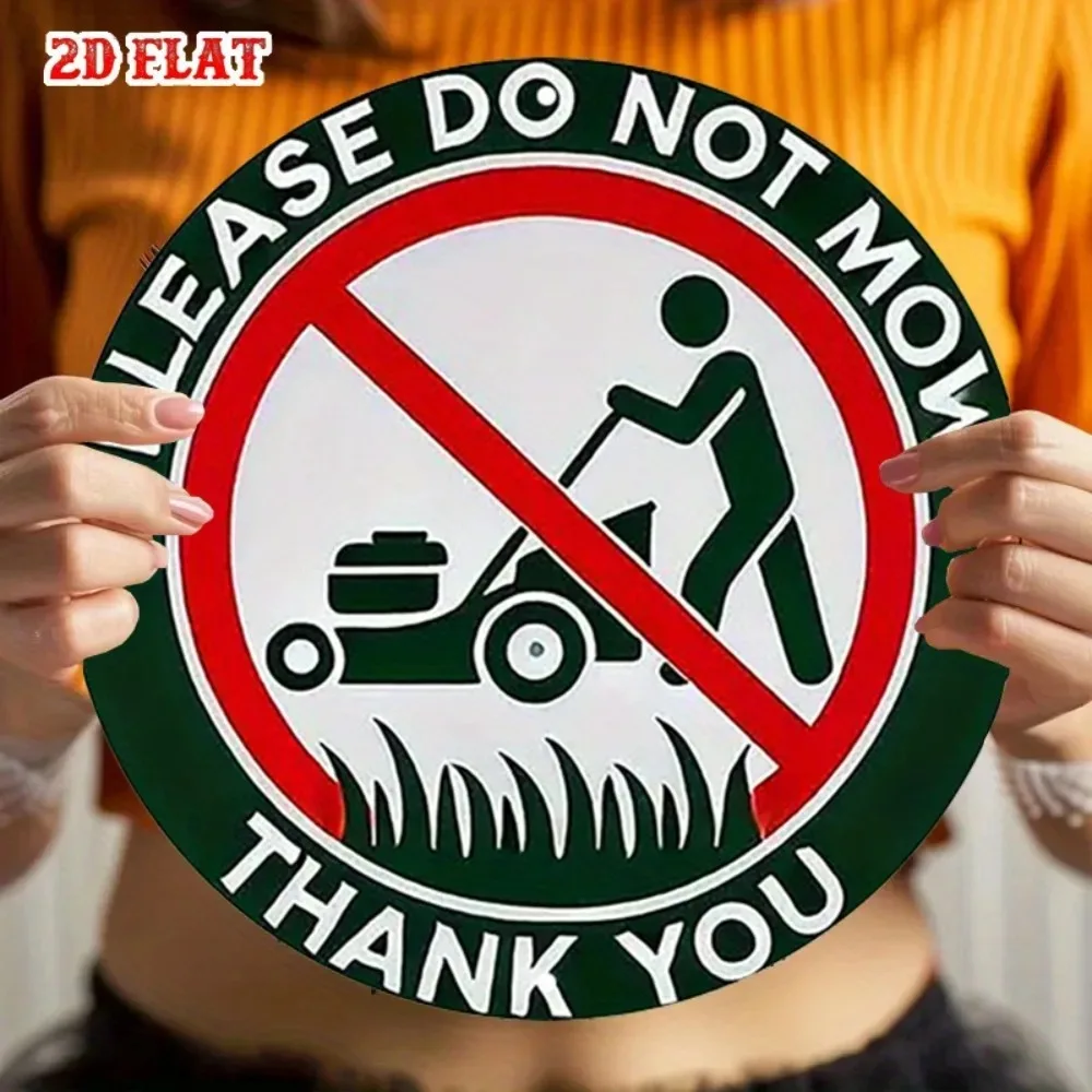 CIFbuy Vintage „Do Not Mow“-Wandkunst aus Aluminium, wasserdicht, langlebig, rostfrei, Metallschild für den Außenbereich, Garten, Heimdekoration