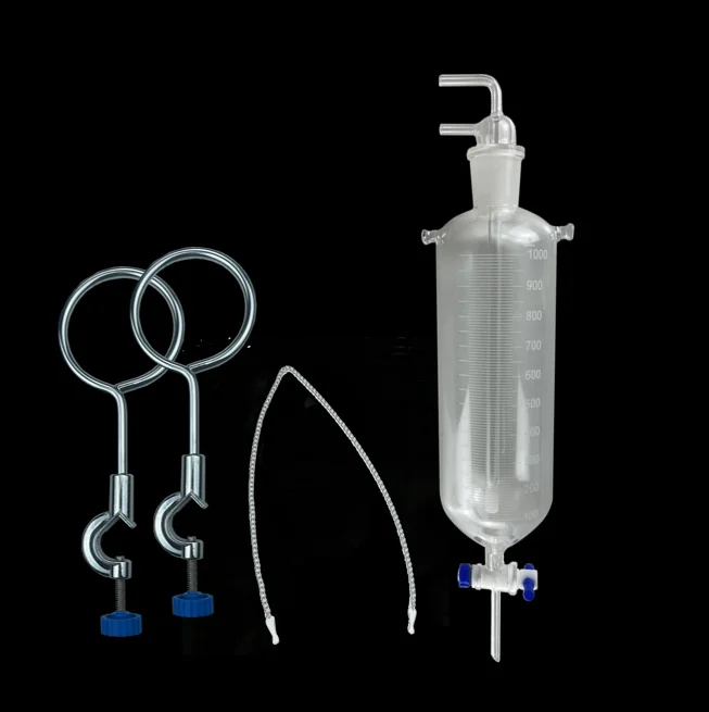 O3 Saline 1000 ml gerader Kolben, Ozonmischer, Bubbler, Salz-Tropfsystem mit PVDF-Tropfventil