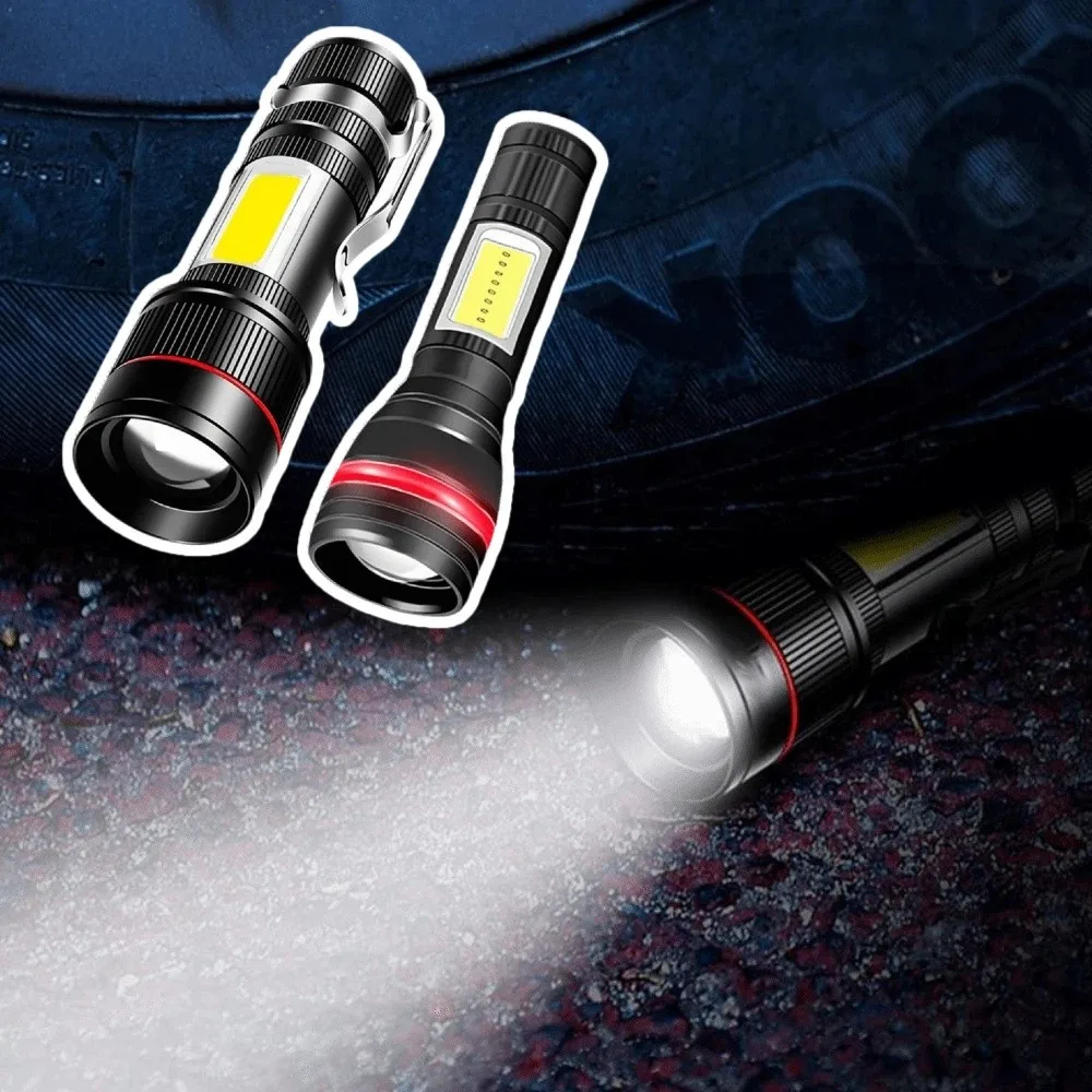 

Portable Mini Flashlight Three Lighting Modes Waterproof Keychain LED Light Long Battery Life Aluminum Alloy