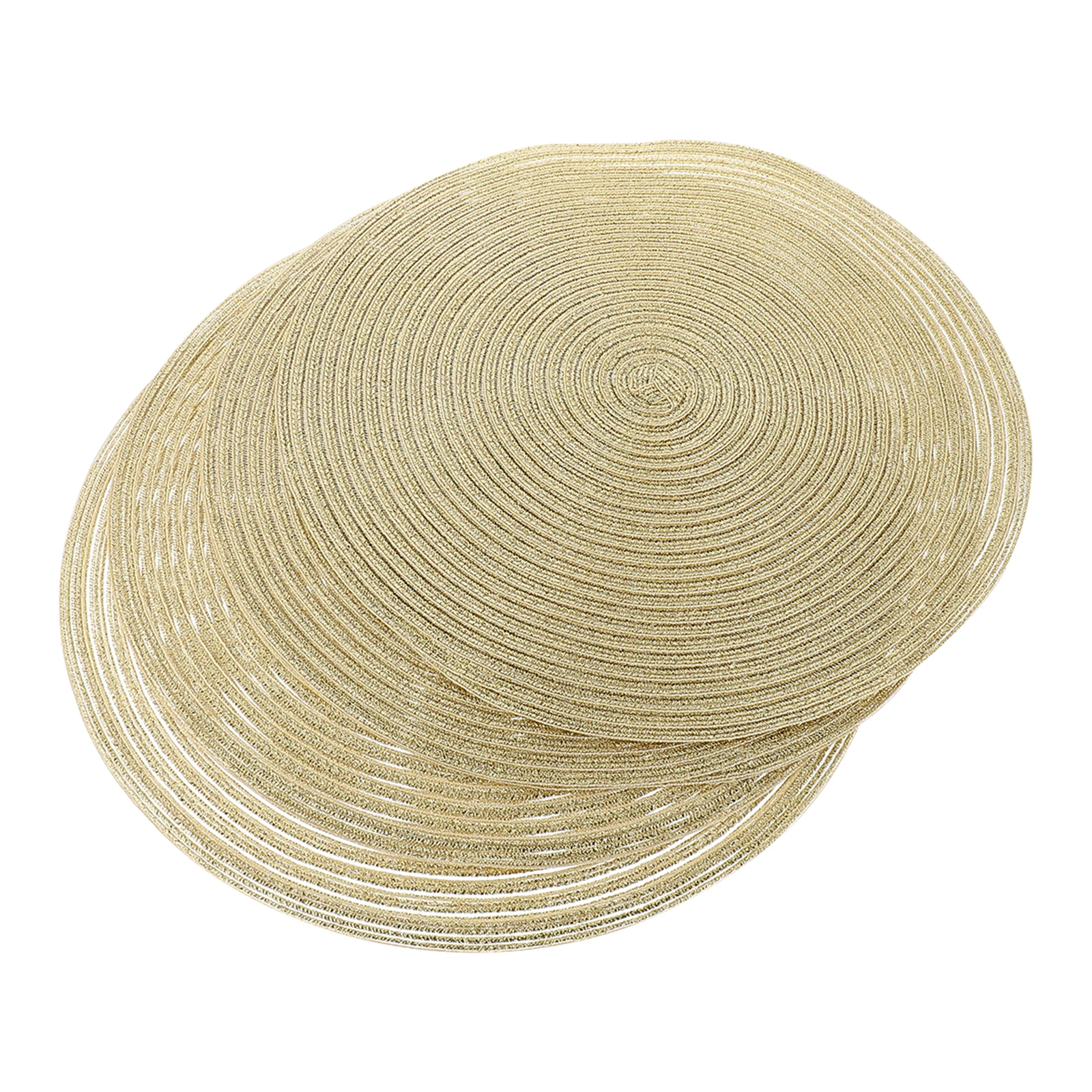 

4 pcs Cotton Placemat Household Woven Heat Insulation Mat For Tableware Anti-Scald Non-Slip Insulation Pad For Pot Bowl