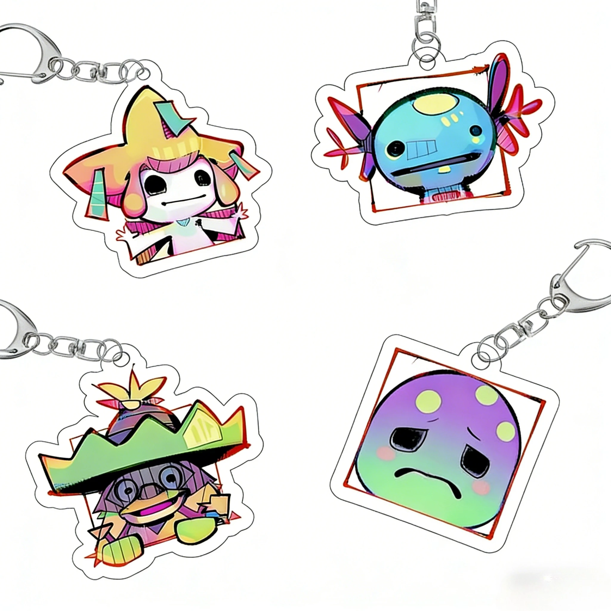 

Kawaii Scrawl Pkm Keychain Pichu Morpeko Bag Pendant Decoration Jirachi Accessories Minccino Cartoon Keyring Festival Gift