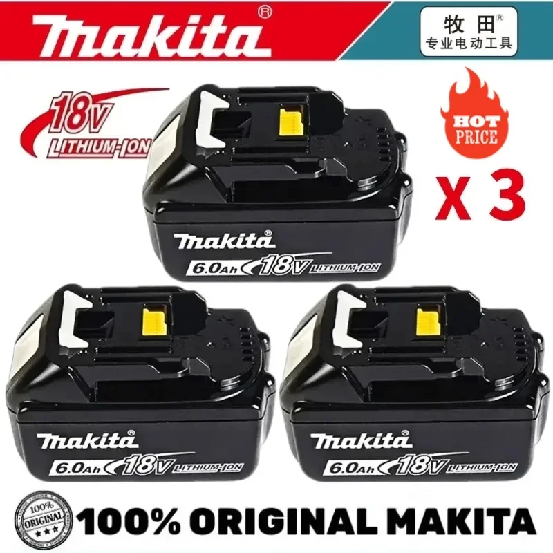 

Makita Latest Upgraded BL1860 Rechargeable Battery 18V 6Ah Lithium for Makita 18V Battery BL1830 BL1860B BL1840 BL1850 LXT 400