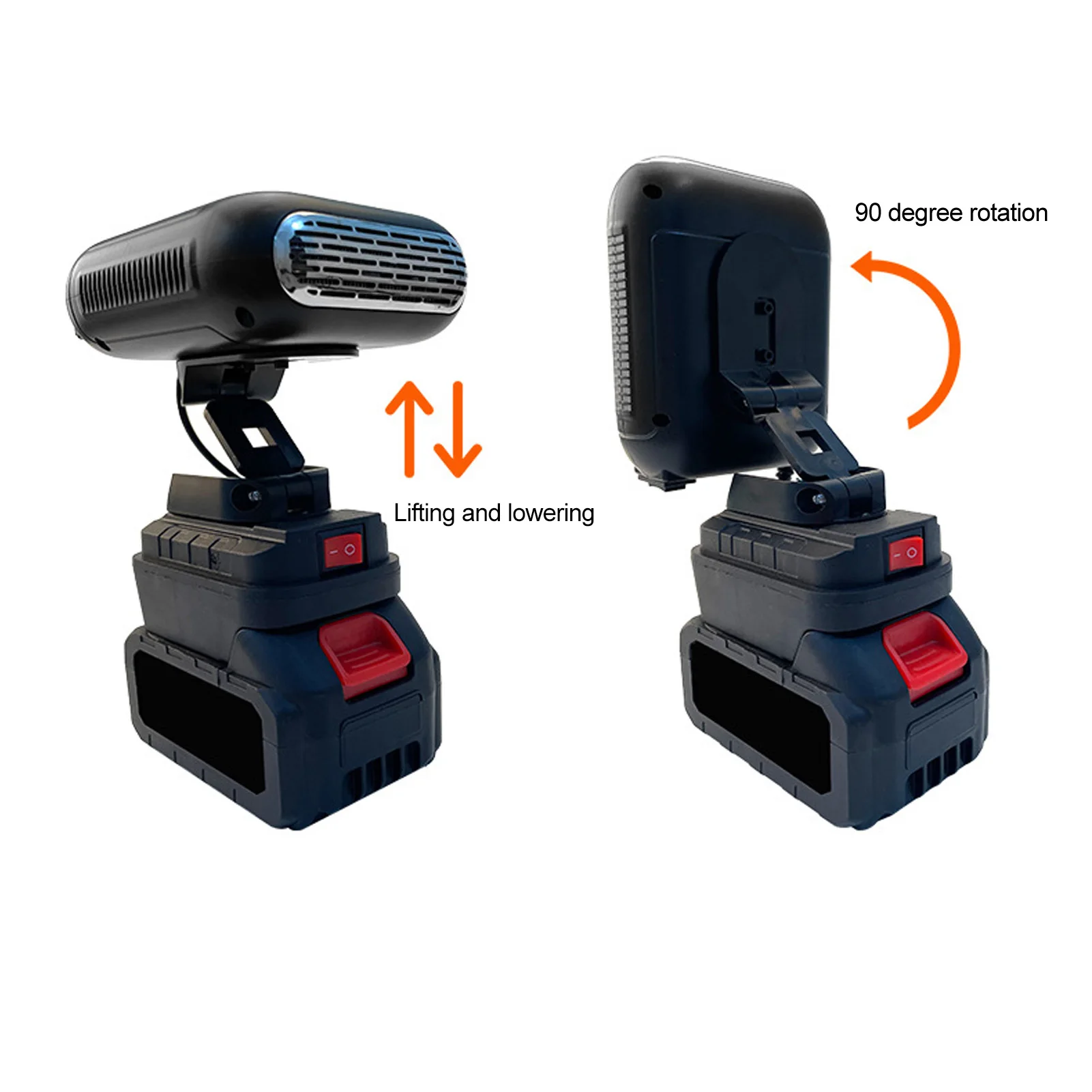 

Нагреватель с батарейным питанием, 90 градусов, перекидной, 2 температуры, 2xUSB, портативный обогреватель для BL1830 BL1850 BL1840 BL1845 BL1815 BL1820 B