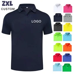 Business Work Polo shirts Multiple Sizes Solid Color Quick-drying Breathable Lapel Sports Polo Shirt Customized Print Logo