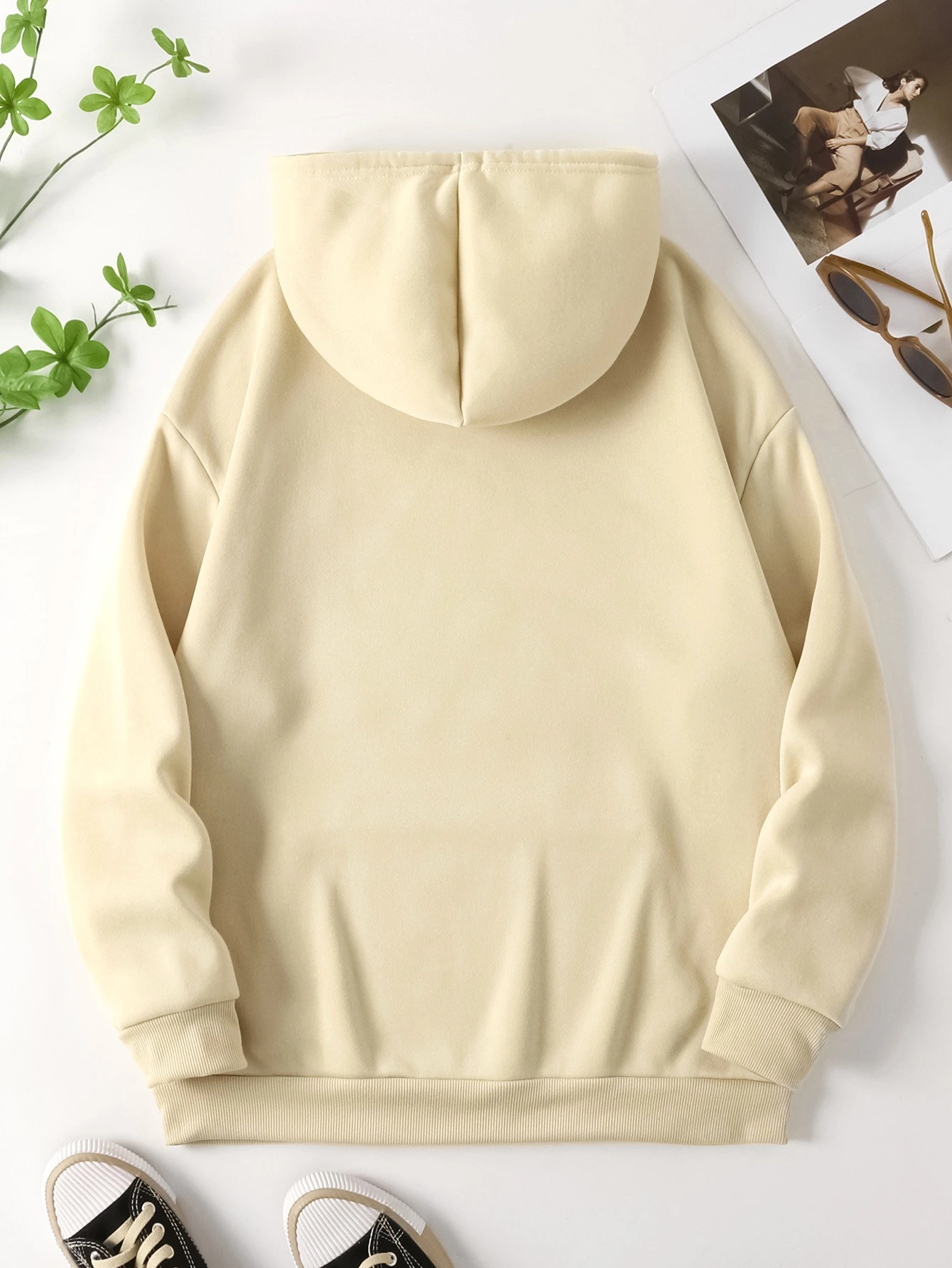 Retro Five Pointed Star Pattern Print 2025 Autumn winter Women's Hoodie Round Neck Long Sleeved Casual Women's Clothing