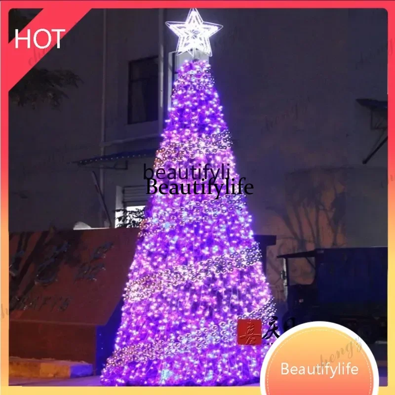 A29 Modern creative purple Christmas tree set with large framed Christmas tree decoration