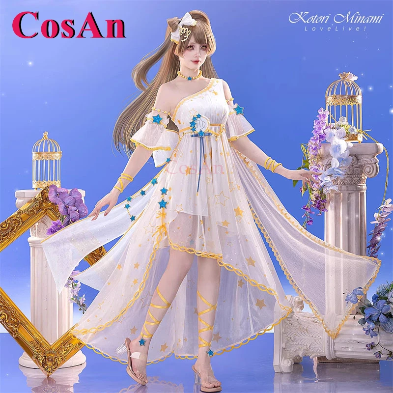 

CosAn Anime LoveLive Minami Kotori Cosplay Costumes Birthday Constellation Arcade Game Sweet Dress Party Role Play Clothing S-XL