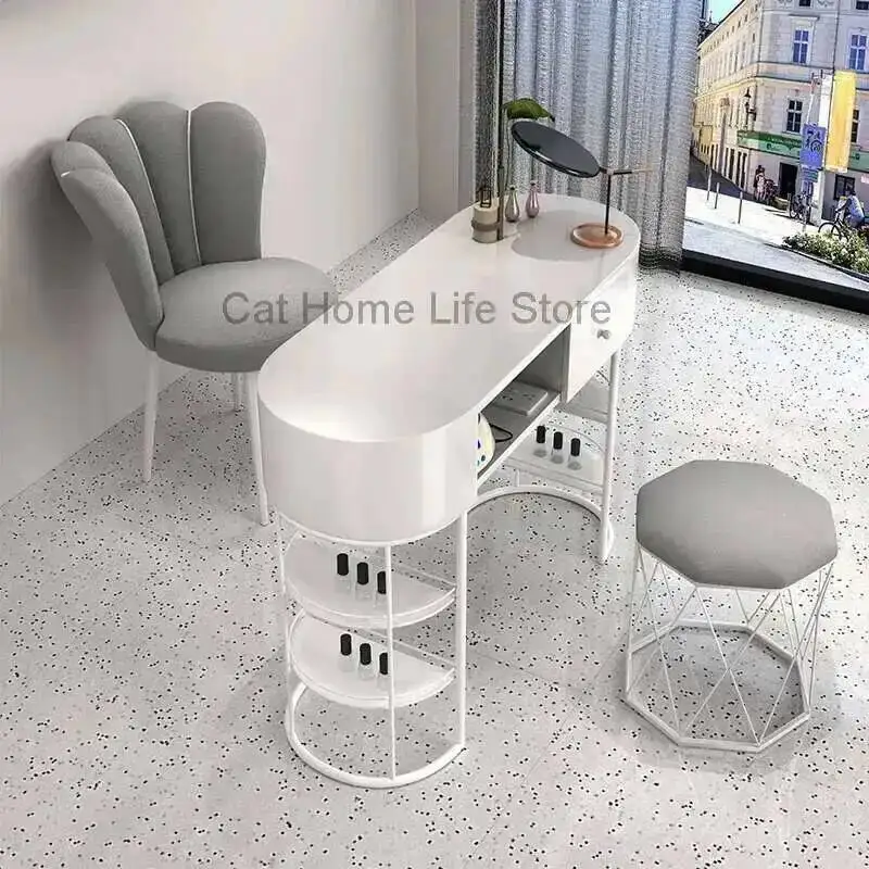 

Beautician Station Table Some Desk Of Nail Customer Chair Salon Accersories Professional Manicure Vacuum Cleaner Cheap Cosmetic