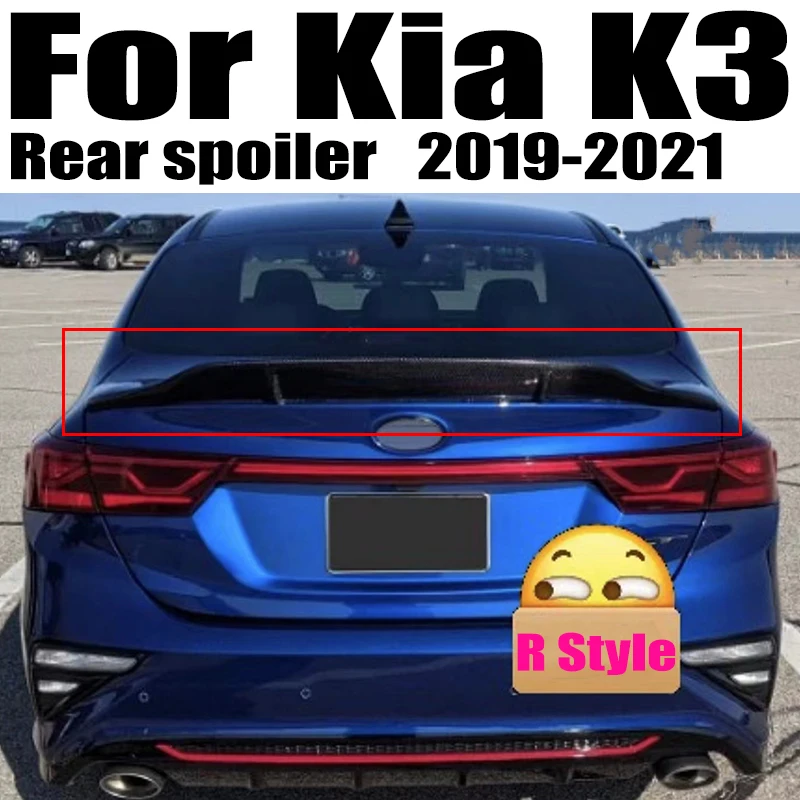 

For Kia K3 Cerato Forte Sport GT 2019 2020 2021 Carbon Fiber/FRP Rear Trunk Lid Car Spoiler Wings Exterior Tuning Accessories