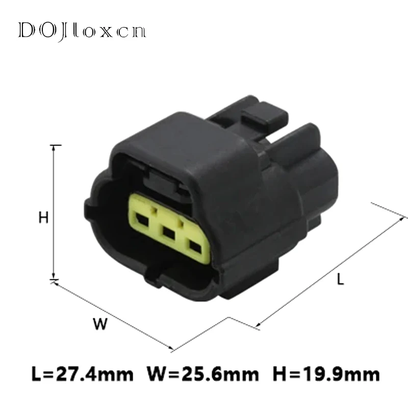 1/5/10/20/50 Sets 3 Pin Automotive Waterproof Black Male Female Connector Car Auto Sealed Truck Denso Scket 174359-2 174357-2