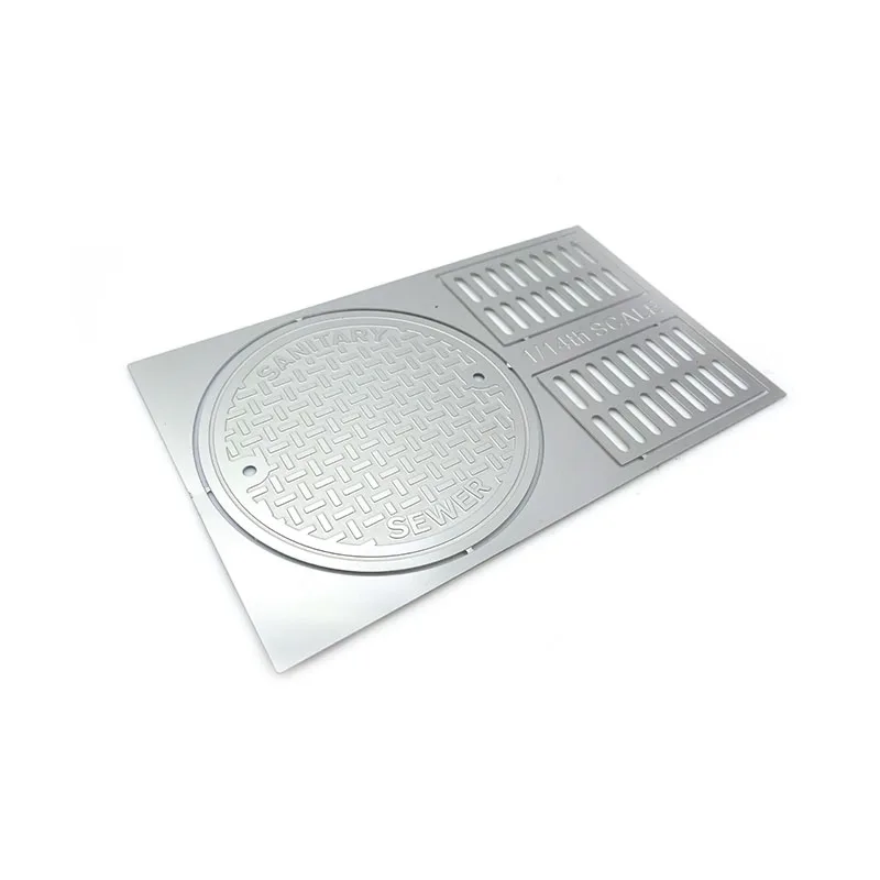 Dige Model 1/14 Or 1/16 Scale Model Scene Manhole Cover And Drain Outlet Etched Metal Parts 225 Rc Accessories
