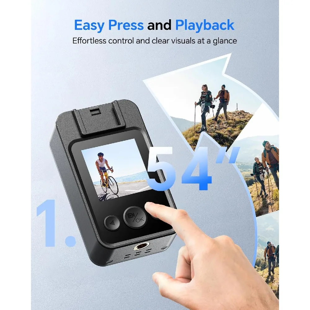 4K Small Body Camera  Mini Video Camera Camcorder Night Vision and Bike Mount On-The-Go Recording Law Enforcement Personal Usage view 4