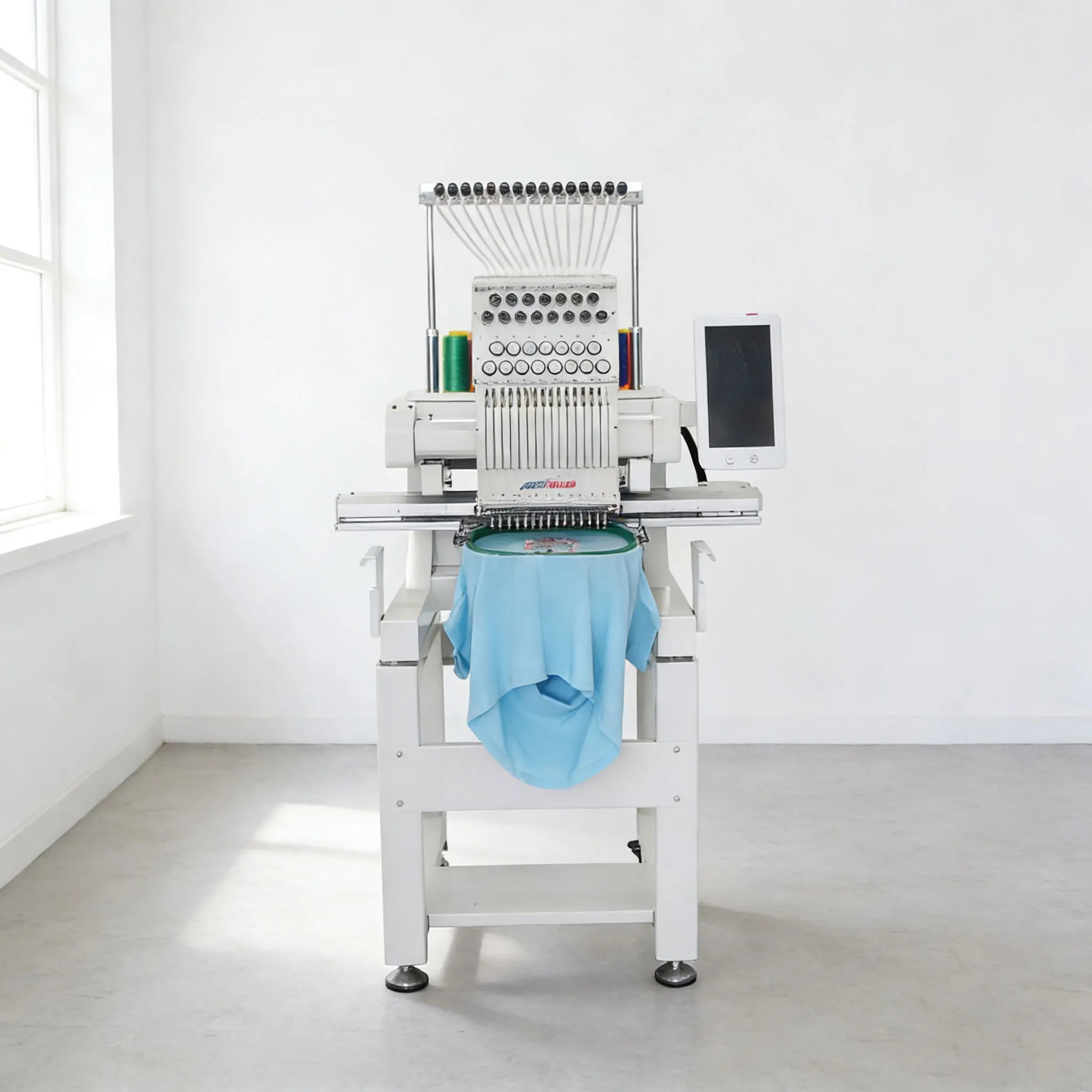 REVHON Computer Embroidery Machine Single Head Price for Sale 600*400mm Working Area 15 Needle Embroidery Machine