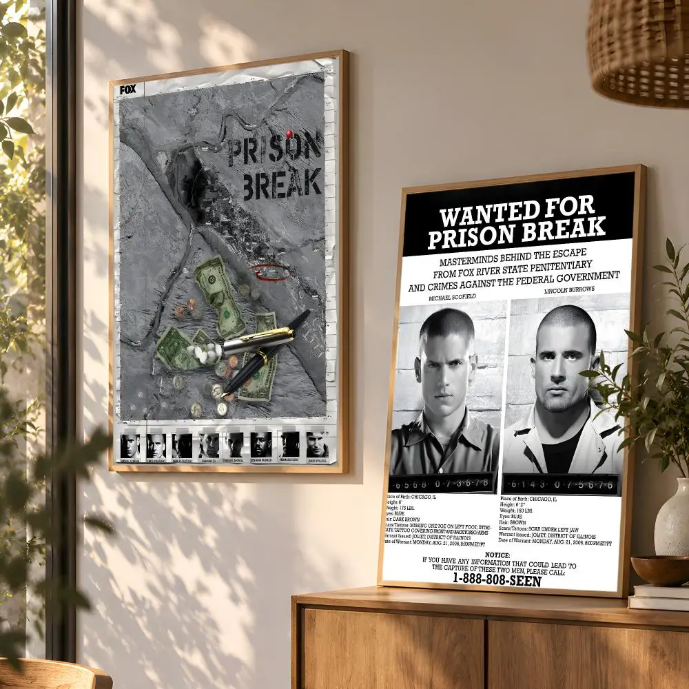 P-Prison Break Poster Wall Art Home Decor Living Room Bedroom Office Dorm Apartment Gift