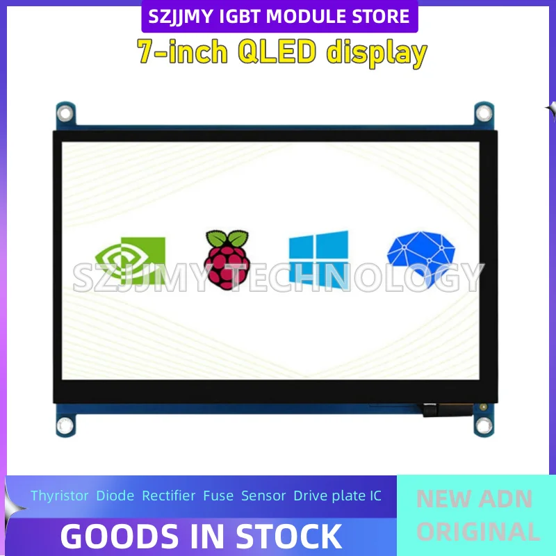 Raspberry Pi 5 display screen, 7-inch QLED quantum dot IPS material HD HDMI universal touch screen display