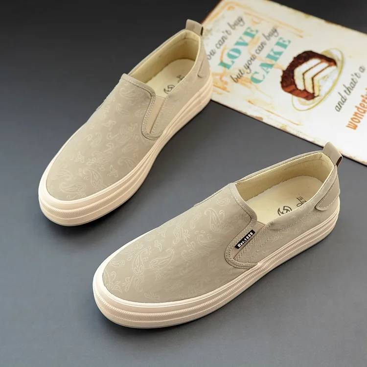 

Maggie's Walker Men Slip-on Canvas Casual Shoes Youth Fashion Platform Autumn Canvas Walking Shoes Size 39~44