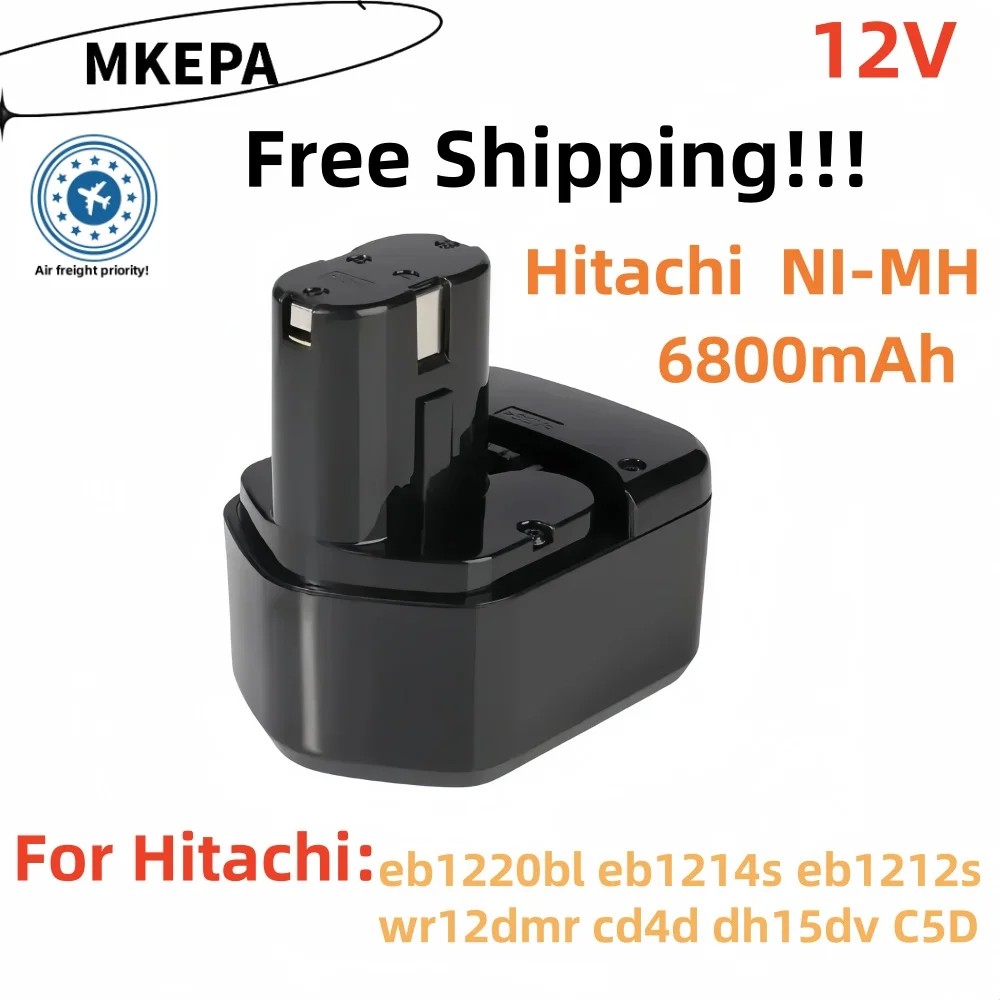 Advanced quality options 12V 6.8ah Hitachi eb1214s 12V eb1220bl eb1212s wr12dmr cd4d dh15dv C5D DS 12dvf3 battery