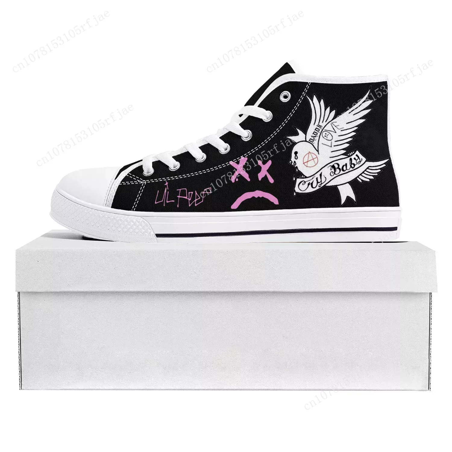 

Hot Hip Hop Rapper Lil Peep High Top High Quality Sneakers Mens Womens Teenager Canvas Sneaker Casual Couple Shoes Custom Shoe