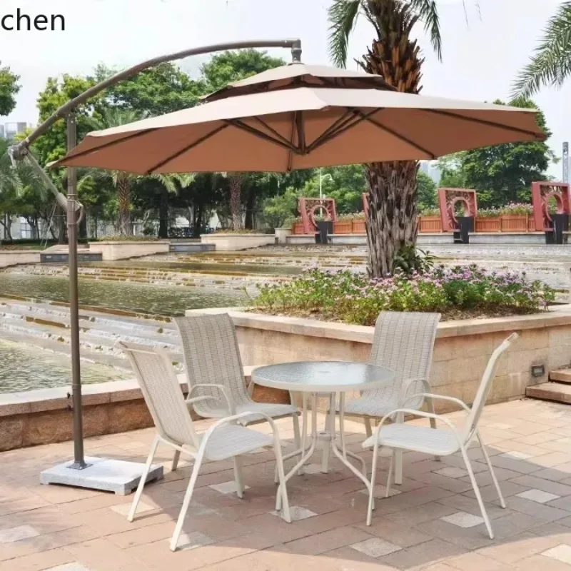 LYY outdoor round parasol guard box balcony leisure banana umbrella security umbrella beach outdoor garden courtyard
