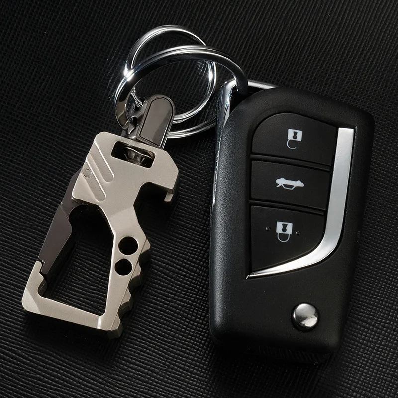 Heavy Duty Key Chain Bottle Opener with Double Key Rings Beer Opener Style Car Multi-functional Keychain Pendant for Men Women