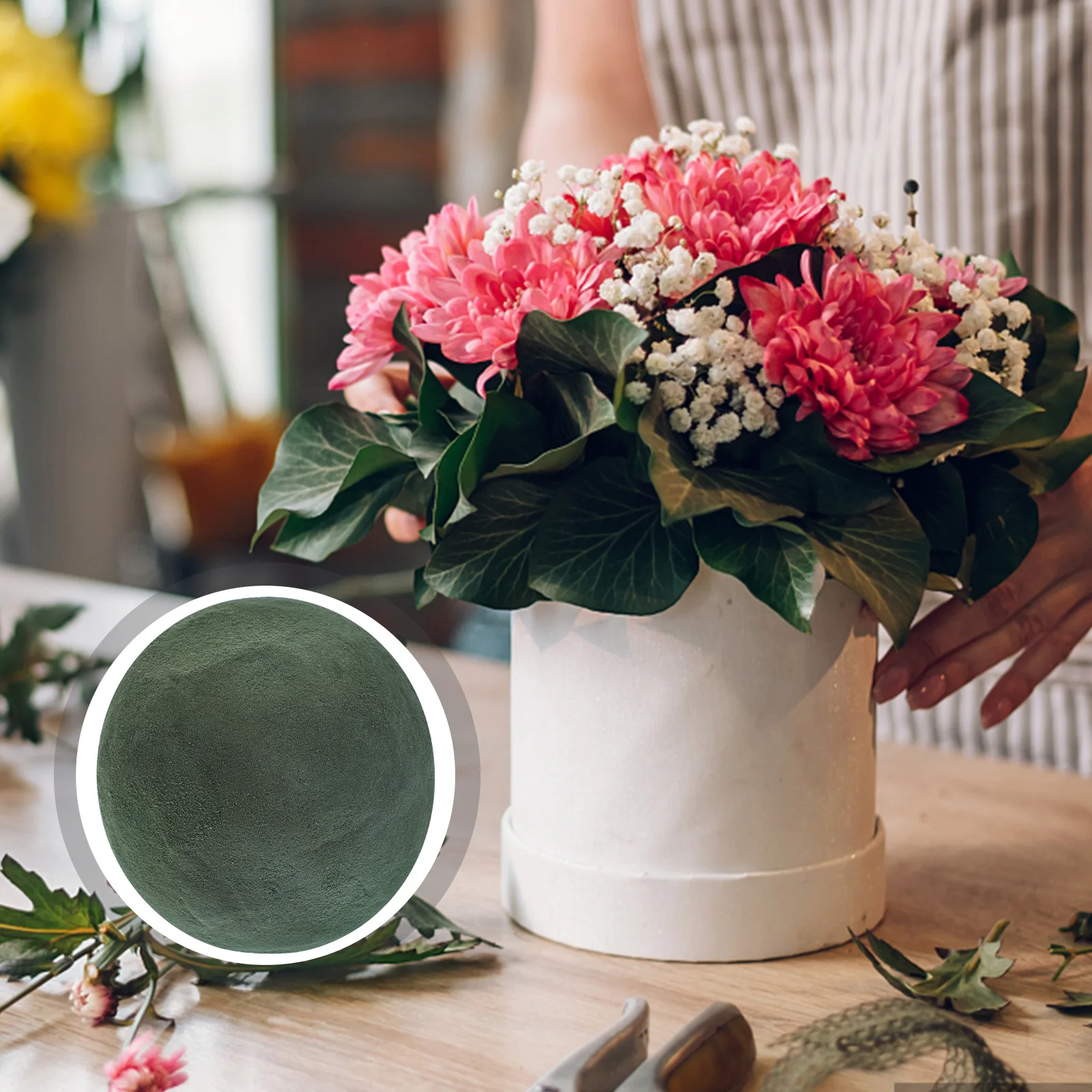 

DOITOOL 6 Pcs Flower Clay Board Mousse Bouquet Foam Wedding Decor Brick Floral Mud Green Random Color