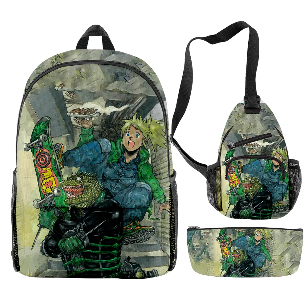 Popular Fashion Funny Dorohedoro Anime 3D Print 3pcs/Set pupil School Bags Trendy Travel Laptop Backpack Chest Bag Pencil Case