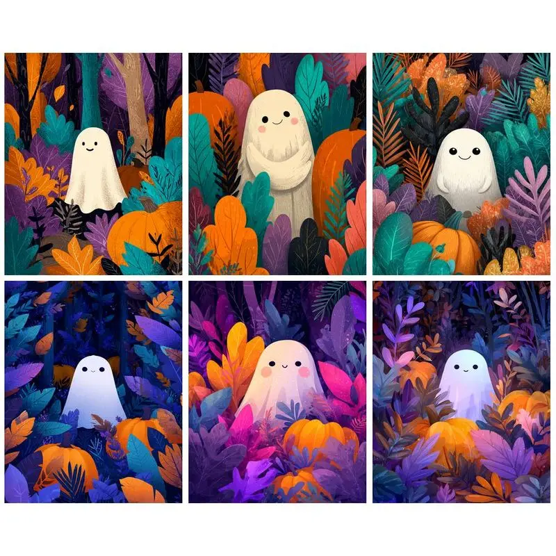 

CHENISTORY Diamond Embroidery Halloween ghost Diamond Painting Cartoon Picture Rhinestone Diamond Mosaic Cross Stitch