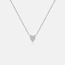 VEWANT Women 925 Sterling Silver Heart Pendant Long Chain Necklace 2024 Fashion Luxury Fine Wedding Party Jewelry