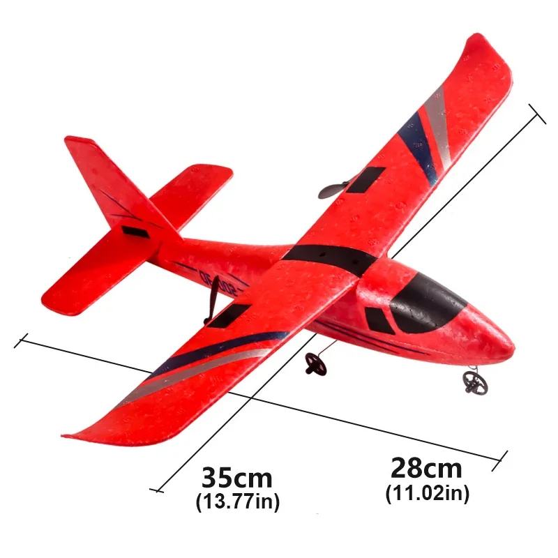 QF002 Rc Plane Glider 2.4G 2Ch Hand Throwing Epp Foam Fixed Wings Aircraft Remote Control Airplane Figher Toys for Boys Children