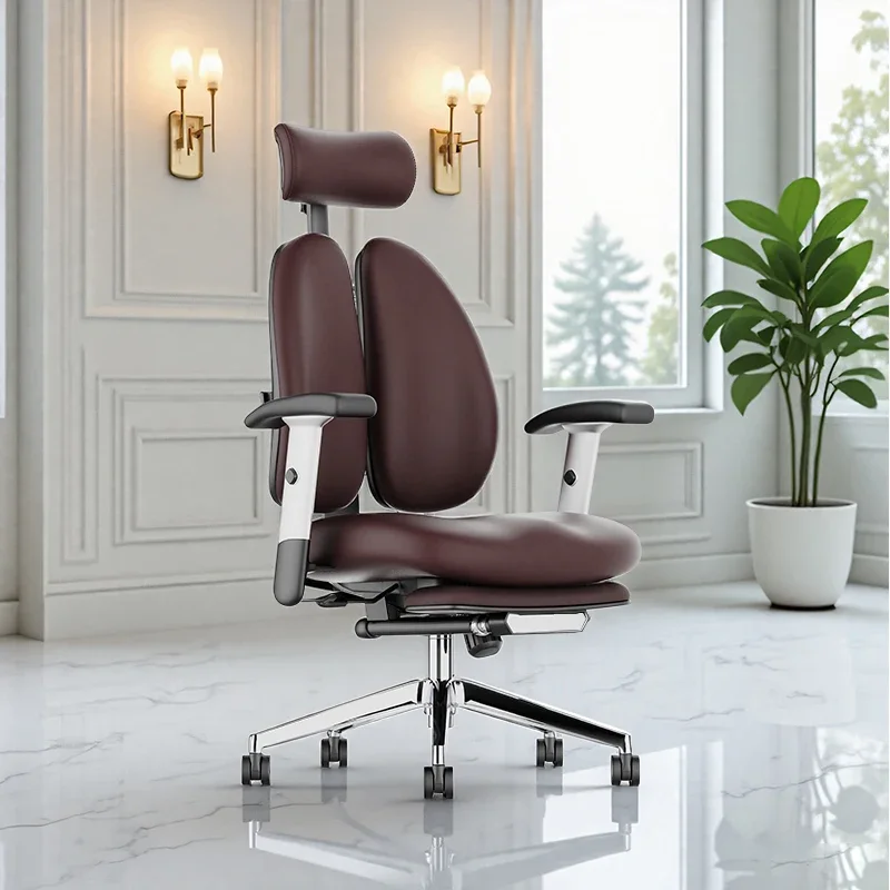 

Premium Ergonomic Office Chair Comfortable Executive Leather Chair High Back Reclining Computer Chair for Long Sitting