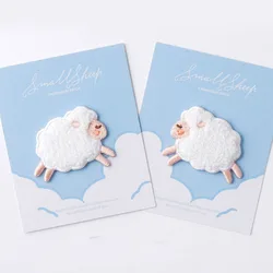 Cute Sheep Self Adhesive Embroidery Patches For Clothing Kids Parches Para Coser Scratch Patch DIY Phone Case Bag Applique Swe