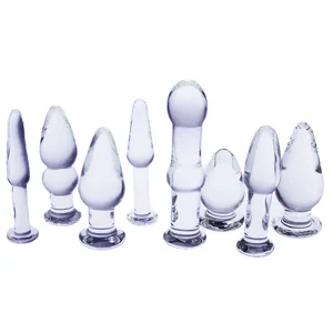 8Types 여성용 유리 유리 항문 구슬 멋진 엉덩이 분출 꼬리 수출 항문 경험 판타지 애호가 섹스 토이 레즈비언 12 최고의 판매 섹스 장난감 유리 - №4