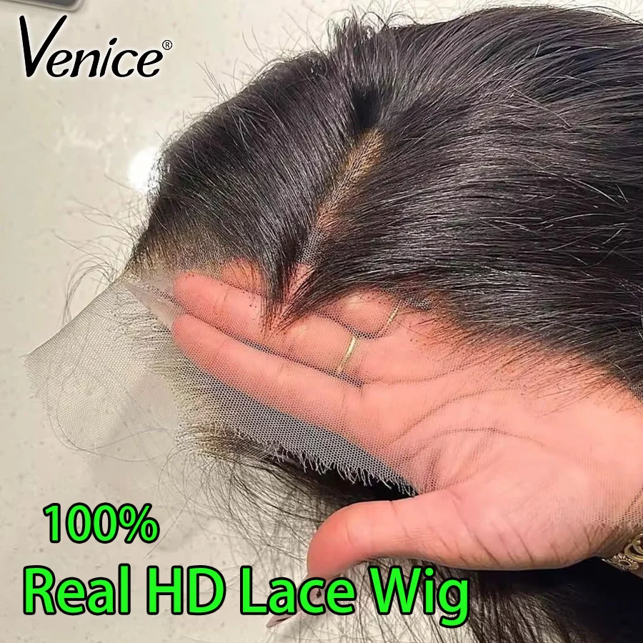 Venice Real HD Lace Wig 13x4 Straight Human Hair Wigs 5x5 6x6 7x7 HD Lace Frontal Wig PrePlucked Bleached Knots with Baby Hair