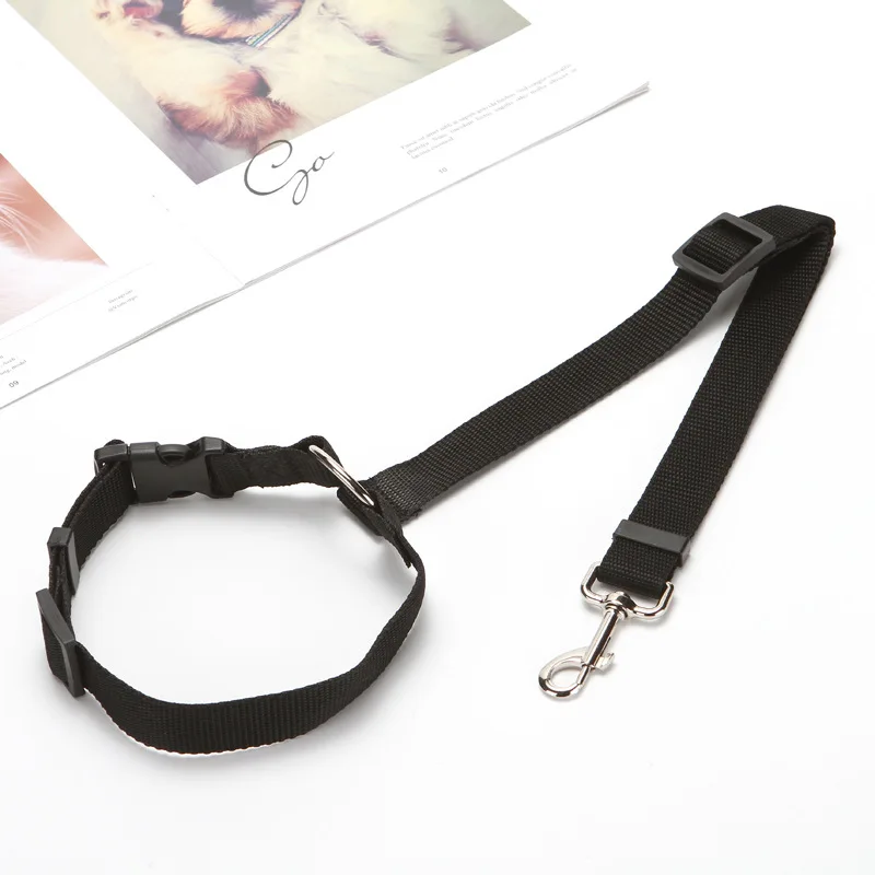 Secure Your Pet in the Car with This Adjustable Harness & Seat Belt Lead Leash!