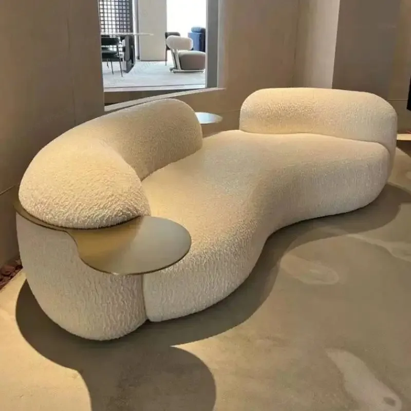 Velvet Girly Living Room Sofas Aesthetic Modern Curved Puffs Lazy Sofa Cloud Sleeper Luxury Bauhaus Muebles Para Hogar Furniture