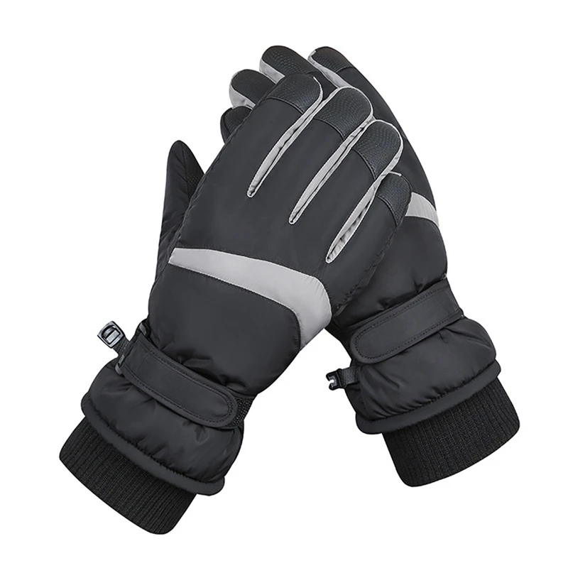 2023 Black Winter Warm Full Fingers Waterproof Cycling Outdoor Sports Running Motorcycle Ski Touch Screen Fleece Gloves guantes