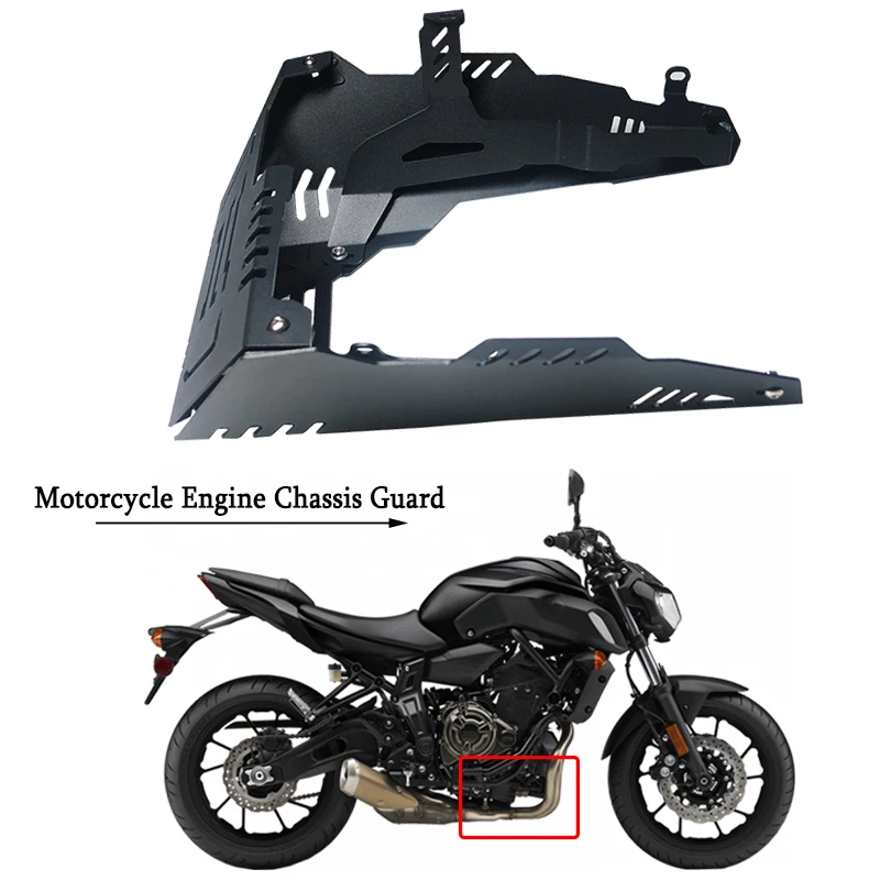 

Fit For YAMAHA MT07 MT-07 2014-2020 XSR700 XSR 700 2018-2020 Motorcycle Engine Protection Cover Chassis Under Guard Skid Plate