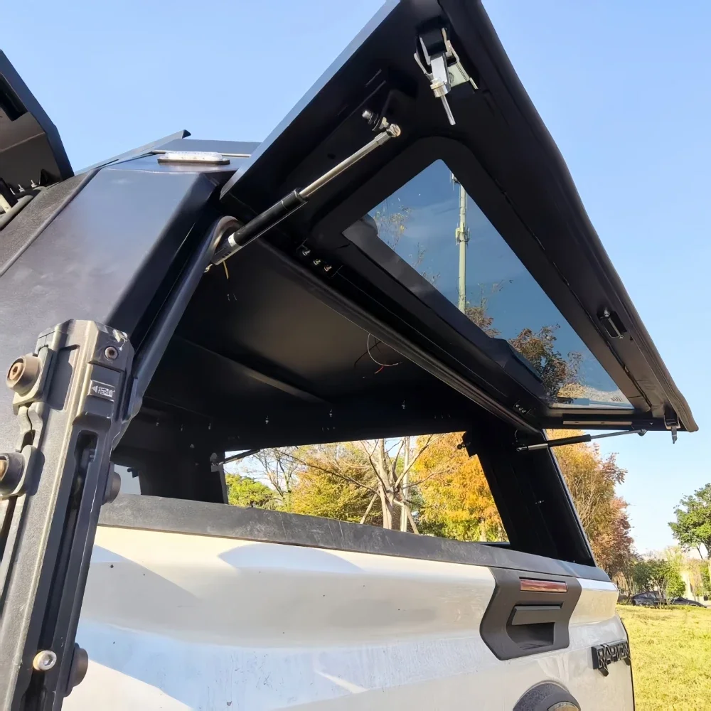 4x4 Waterproof Aluminum Alloy Steel Pickup Hardtop Topper Camper Truck Canopy with Rack for BYD Shark 6 Range F150 Tacoma NP300