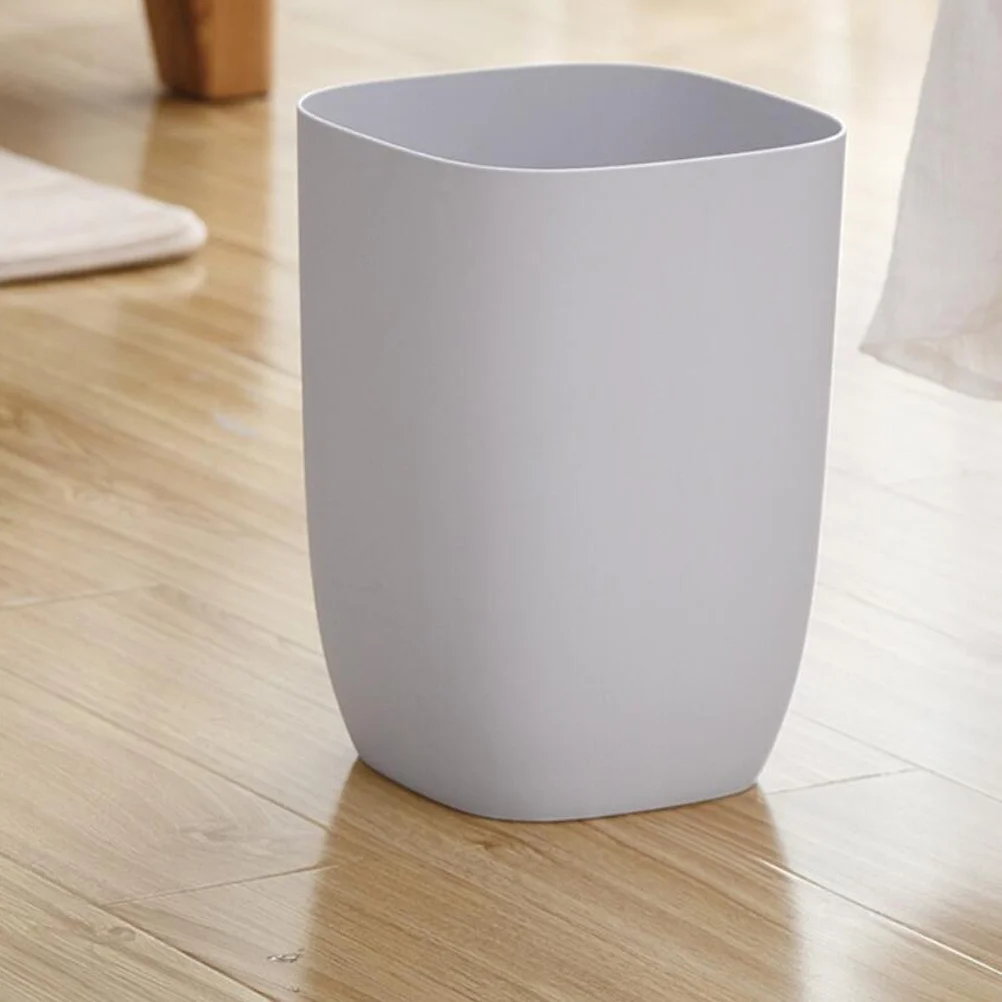 

Nonslip Gray Trash Bin Storage Basket for Bathroom Bedroom Living Room Wearresistant Bottom Easy to Maintain Modern